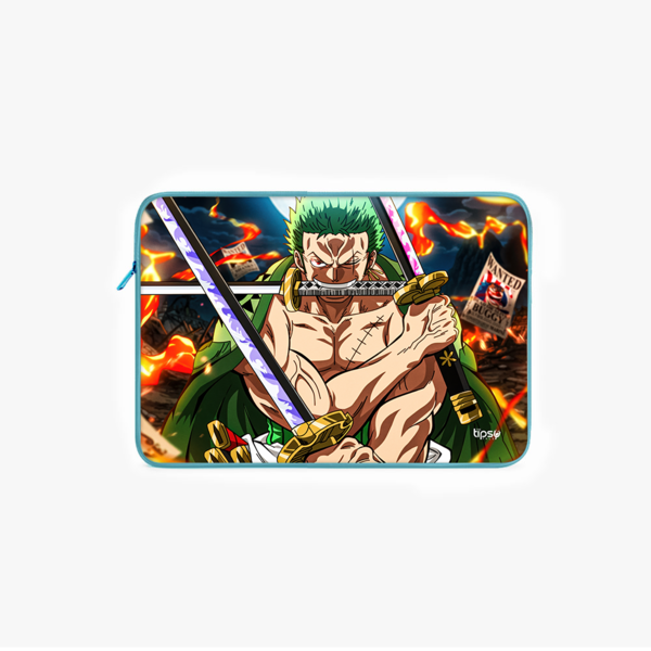 "3 SWORDS ONE MAN - ZORO" -Laptop Sleeves:Bold Modern Design for Every Size