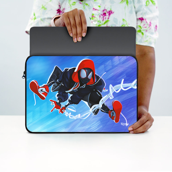 "MILES MORALES - DIGITAL ART" -Laptop Sleeves:Bold Modern Design for Every Size
