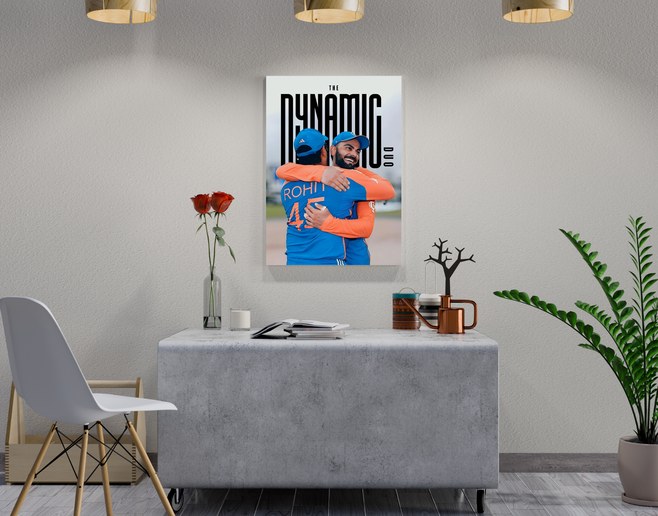 "The Dynamic Duo: 45 & 18"- Shiny & Sturdy Metallic Poster Art That Pops & Sticks