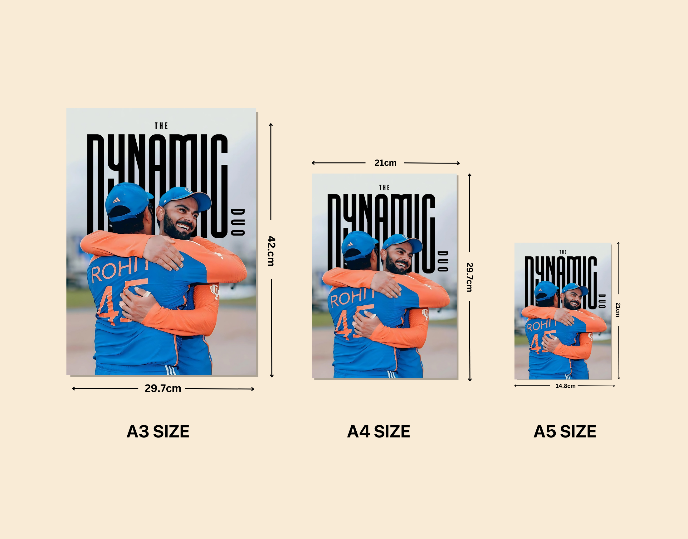 "The Dynamic Duo: 45 & 18"- Shiny & Sturdy Metallic Poster Art That Pops & Sticks