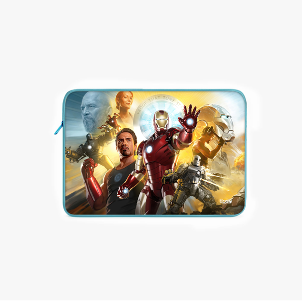 "IRON MAN TRIBUTE - MARVEL" -Laptop Sleeves:Bold Modern Design for Every Size