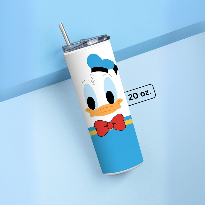"DONALD DUCK" Tumbler with Metal Straw