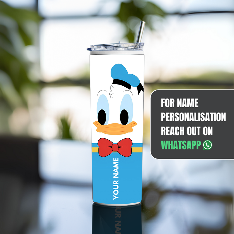 "DONALD DUCK" Tumbler with Metal Straw