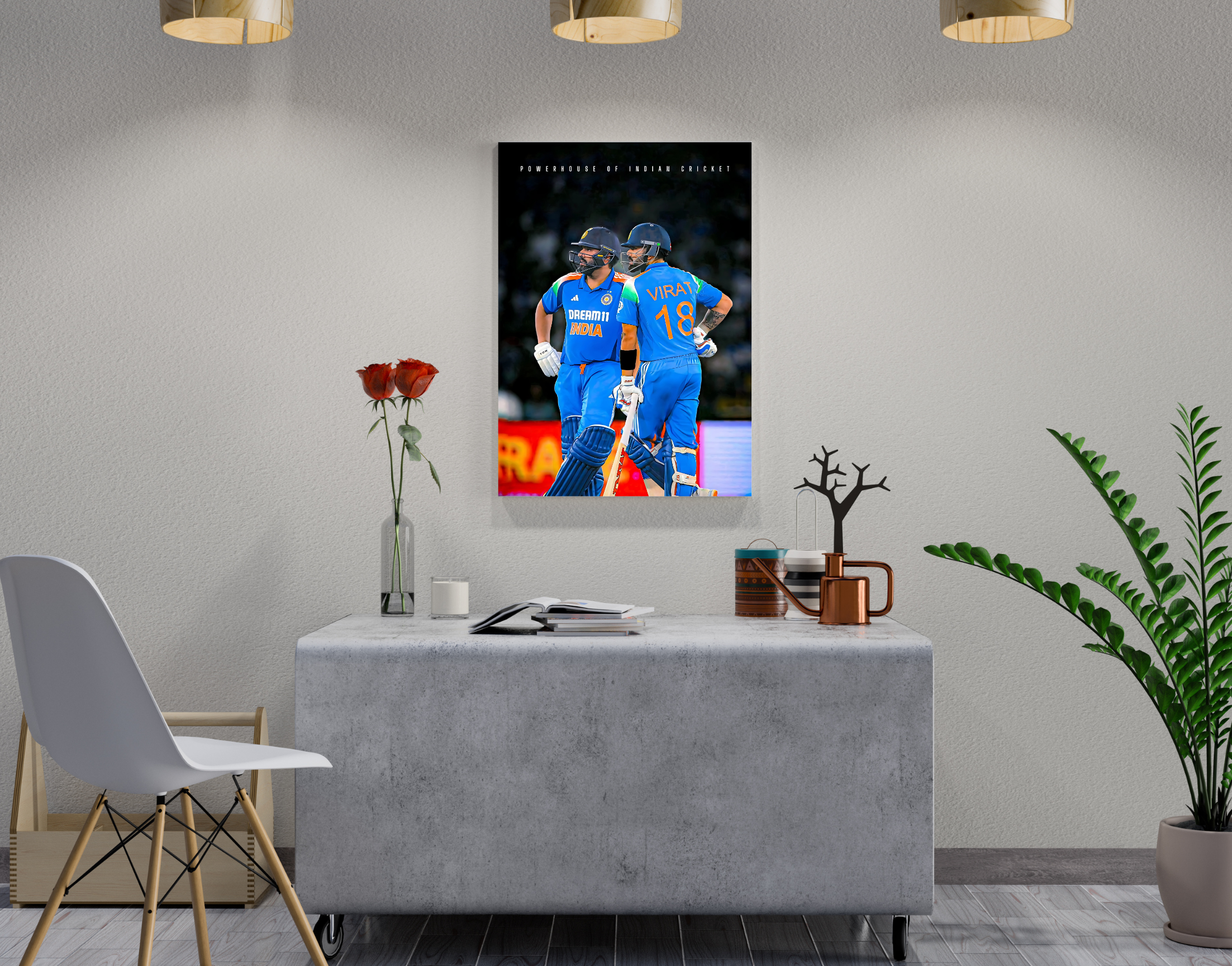 "POWER HOUSE OF INDIAN CRICKET"- Shiny & Sturdy Metallic Poster Art That Pops & Sticks