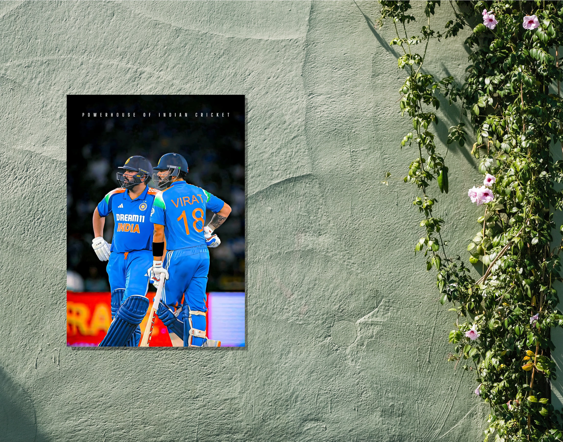 "POWER HOUSE OF INDIAN CRICKET"- Shiny & Sturdy Metallic Poster Art That Pops & Sticks
