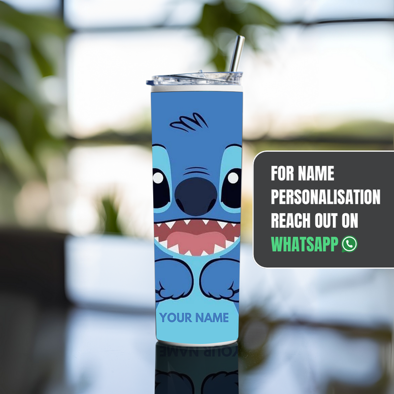 "CUTE STITCH" Tumbler with Metal Straw