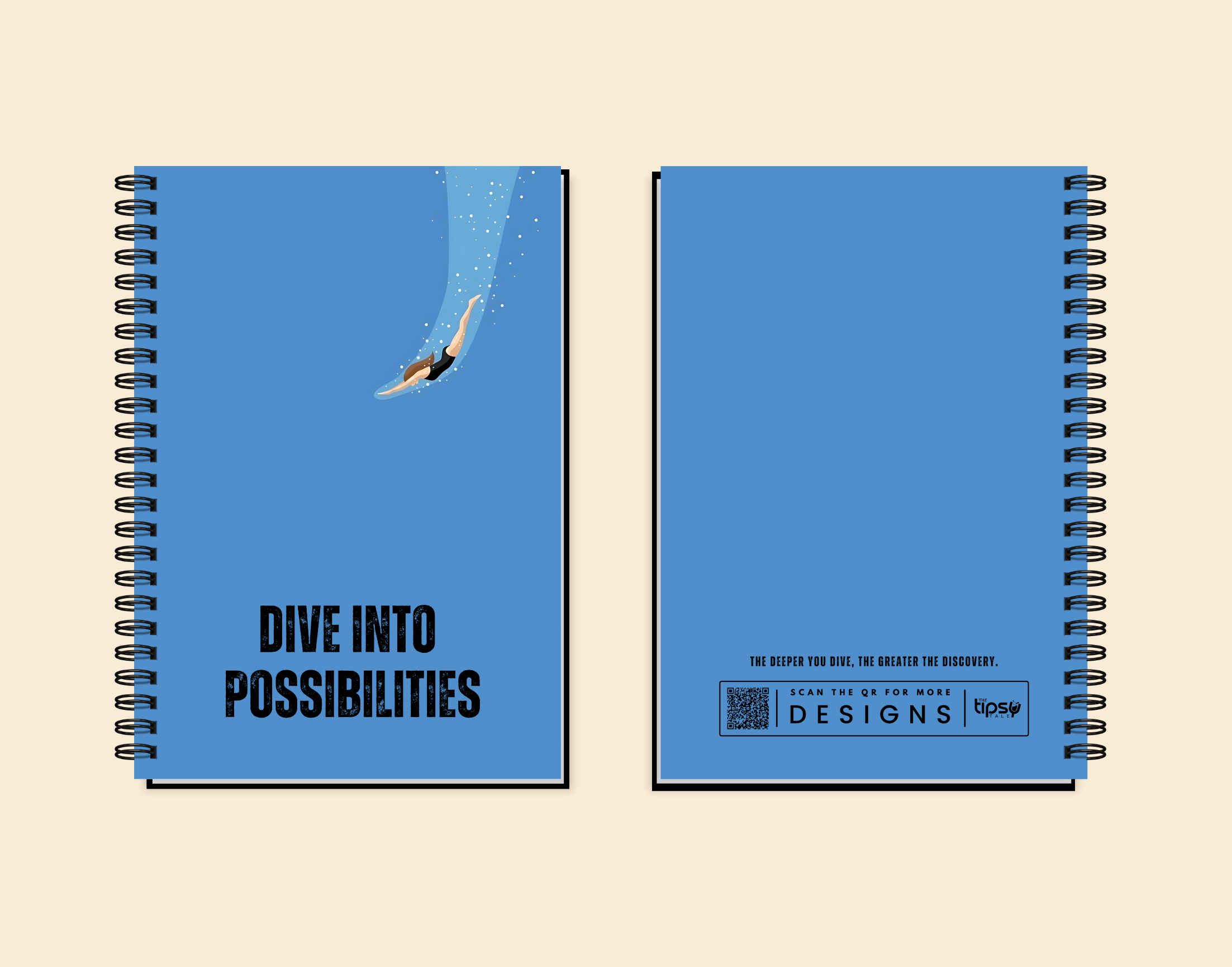 "DIVE IN TO POSSIBLITIES" Elegant & Inspiring Diary for Daily Reflection