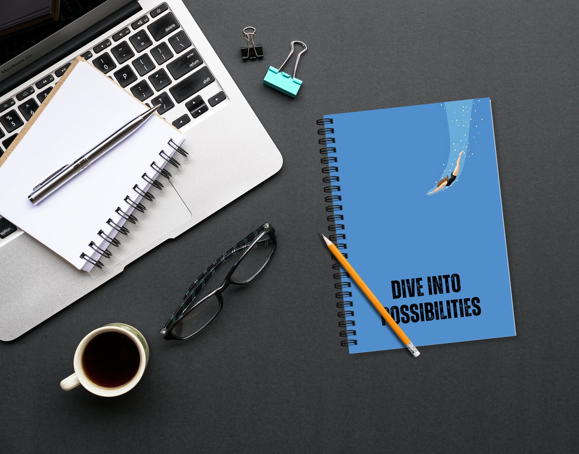 "DIVE IN TO POSSIBLITIES" Elegant & Inspiring Diary for Daily Reflection