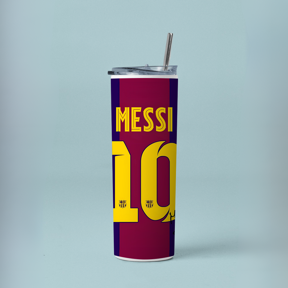 "GOAT Energy (Messi Edition)" Tumbler with Metal Straw