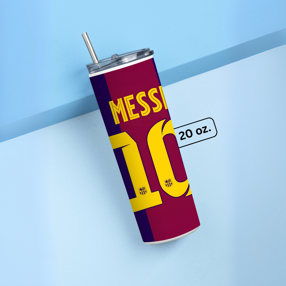 "GOAT Energy (Messi Edition)" Tumbler with Metal Straw