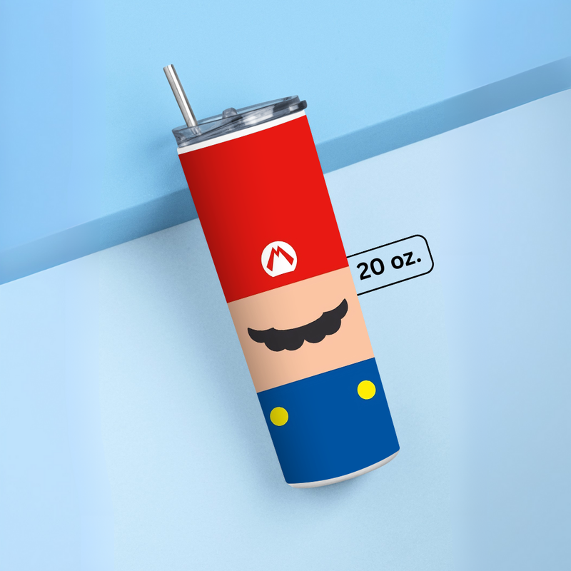"MARIO - SUPER MARIO BROS" Tumbler with Metal Straw