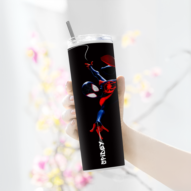 "MILES AS SPIDEY" Tumbler with Metal Straw