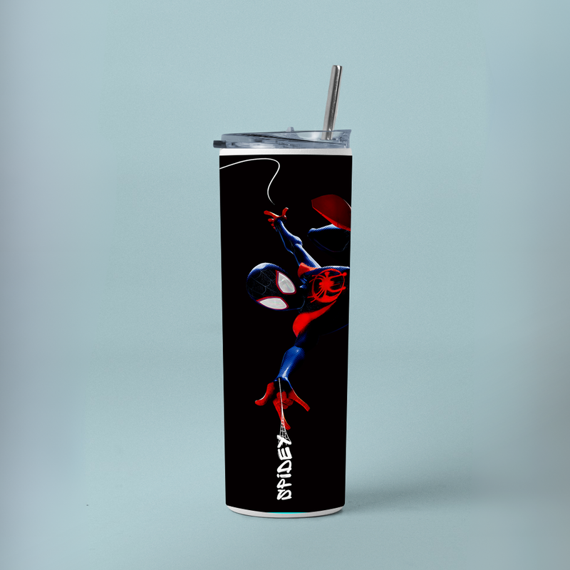 "MILES AS SPIDEY" Tumbler with Metal Straw