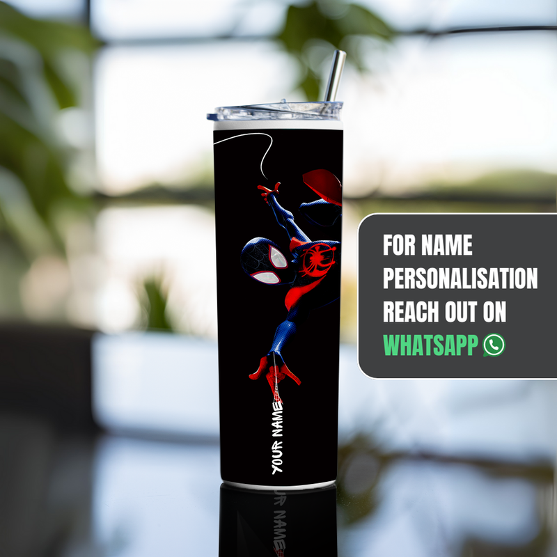 "MILES AS SPIDEY" Tumbler with Metal Straw