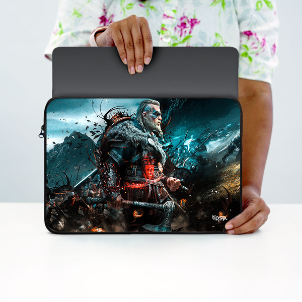 "ASSASSINS CREED - VALHALLA VIKING - RAIDER " -Laptop Sleeves:Bold Modern Design for Every Size
