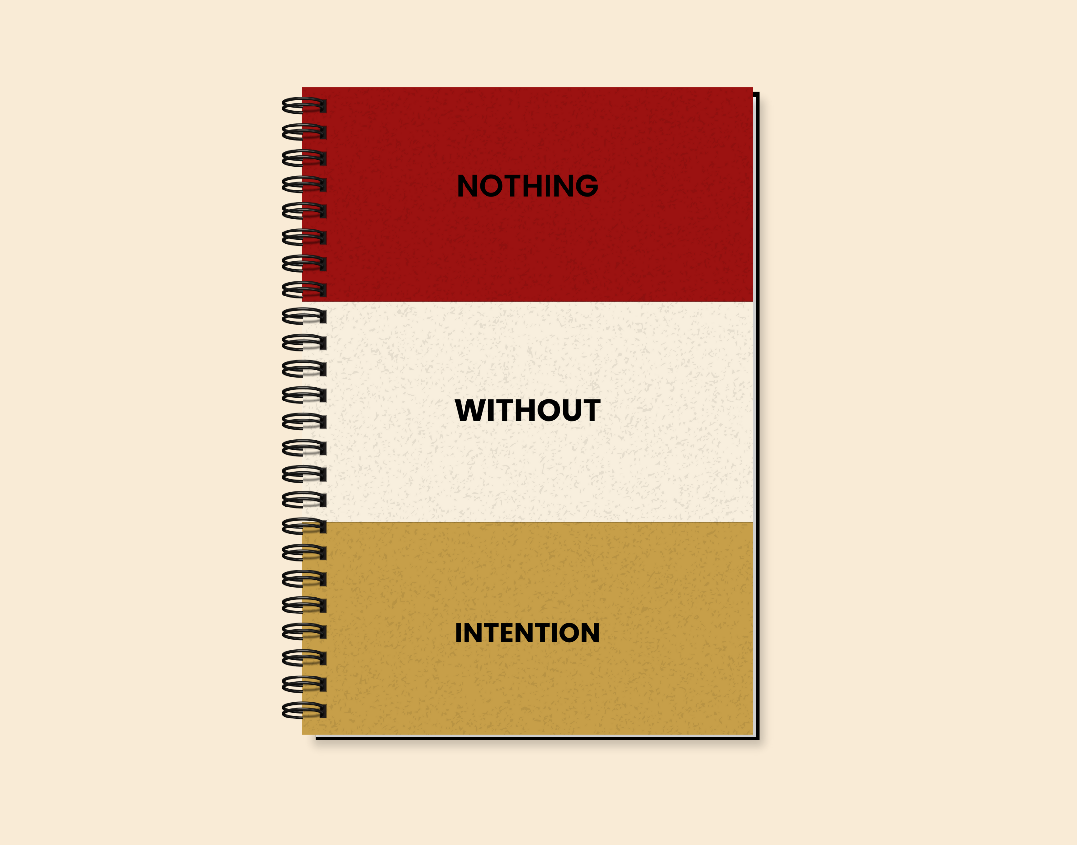"NOTHING WITHOUT INTENTION" Elegant & Inspiring Diary for Daily Reflection
