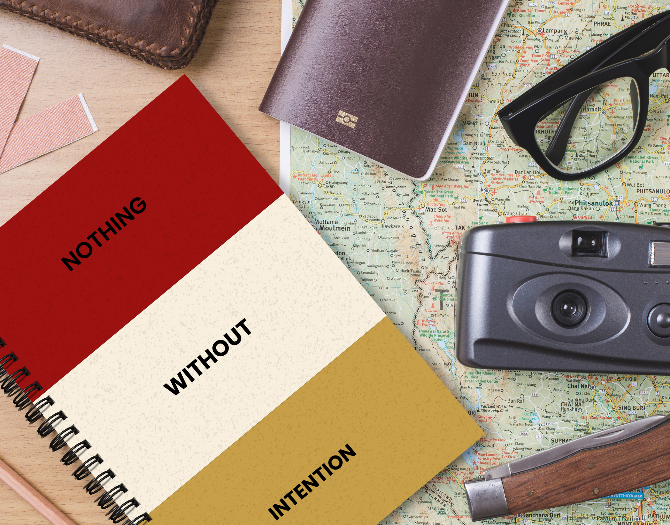 "NOTHING WITHOUT INTENTION" Elegant & Inspiring Diary for Daily Reflection