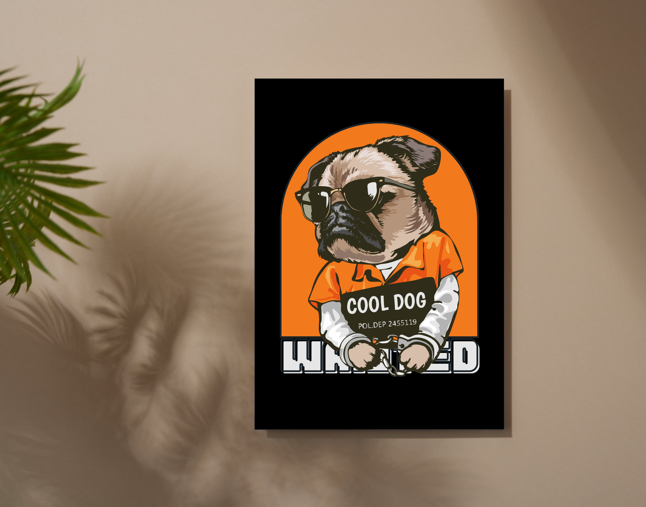 "Cool Dog"- Shiny & Sturdy Metallic Poster Art That Pops & Sticks (Literally!)