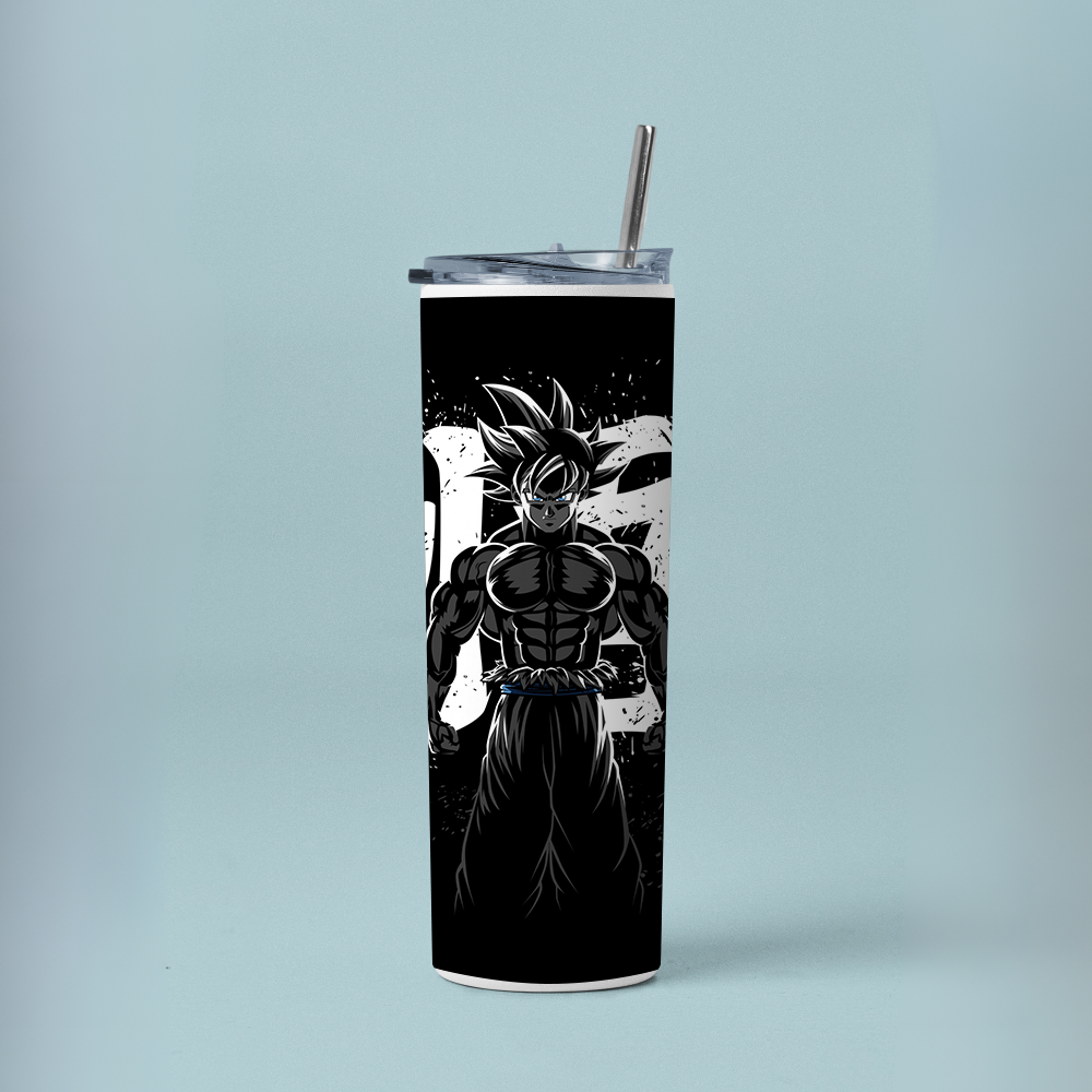 "Son Goku:Dragon Ballz" Tumbler with Metal Straw