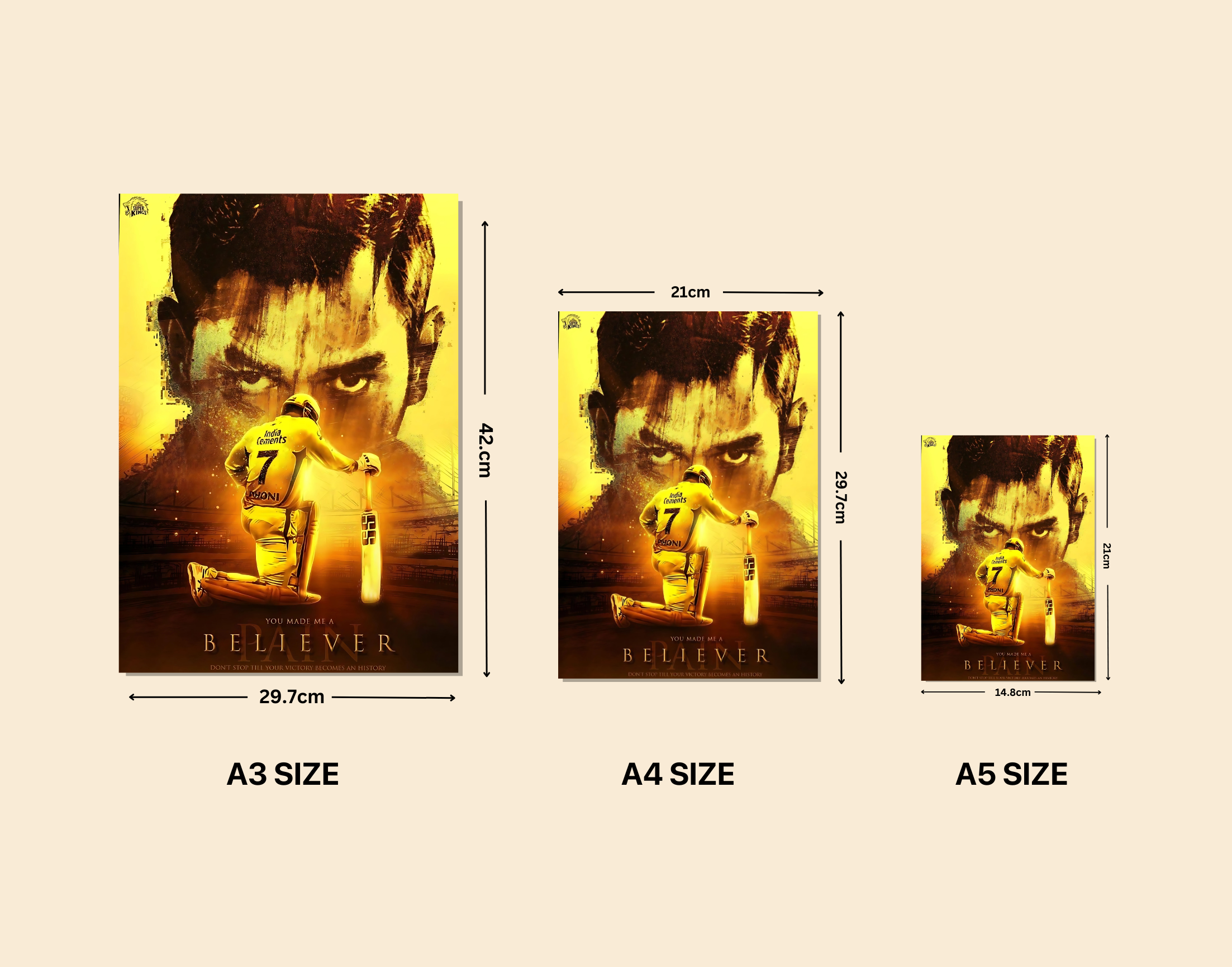 "MSD-BELIEVER"- Shiny & Sturdy Metallic Poster Art That Pops & Sticks