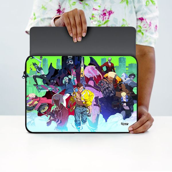 "CYBERPUNK 2077- CHROME RUSH " -Laptop Sleeves:Bold Modern Design for Every Size