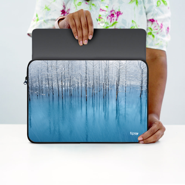 "FREEZED TREES" -Laptop Sleeves:Bold Modern Design for Every Size
