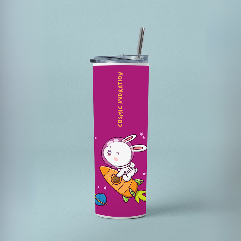 "COSMIC HYDRATION" Tumbler with Metal Straw