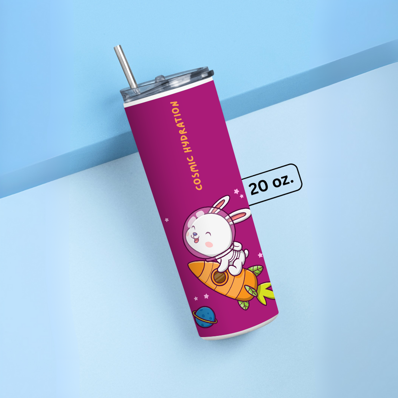 "COSMIC HYDRATION" Tumbler with Metal Straw