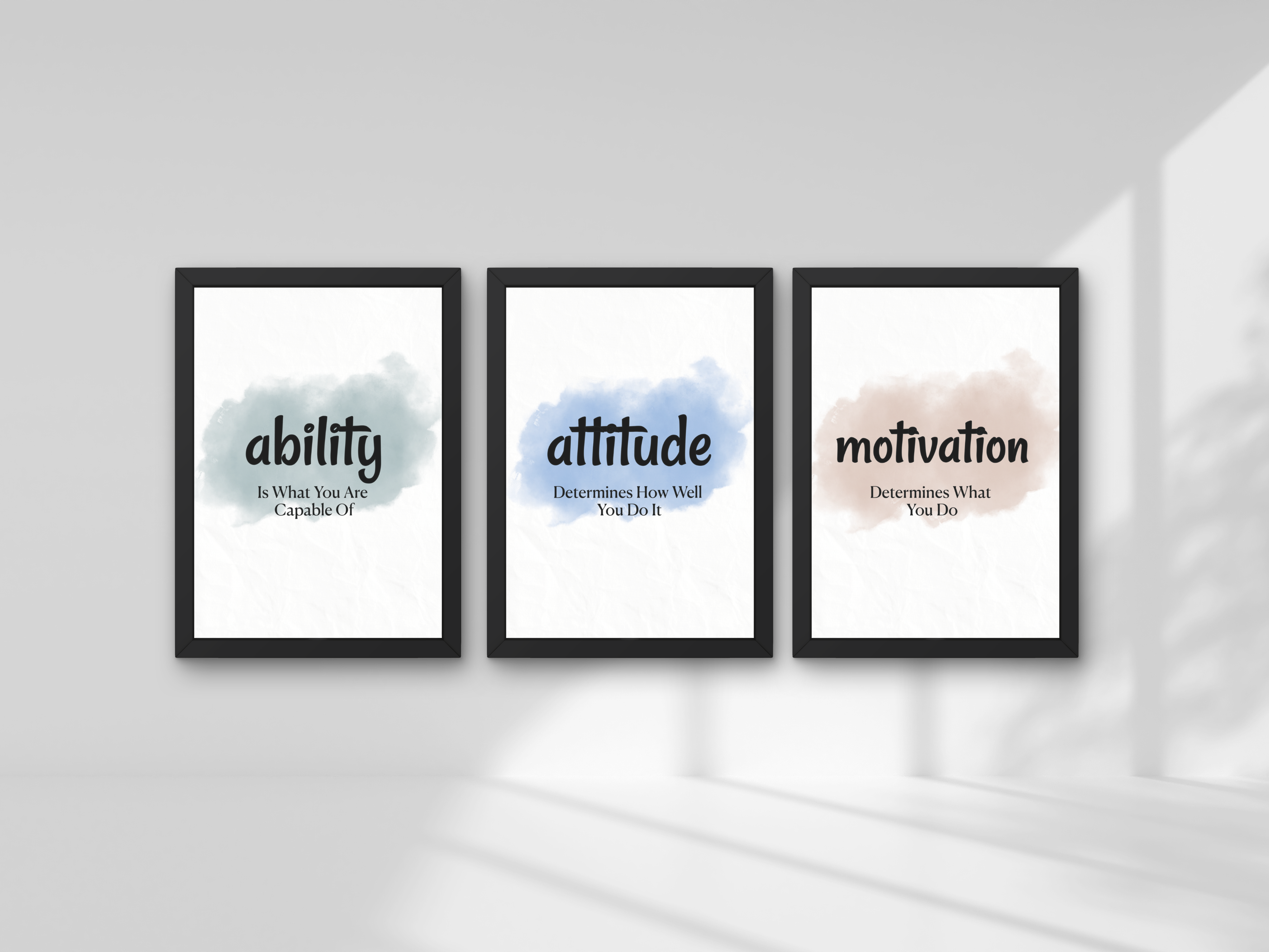 FRAMED "Motivational Combo" Poster – A4 Size - Motivation Theme