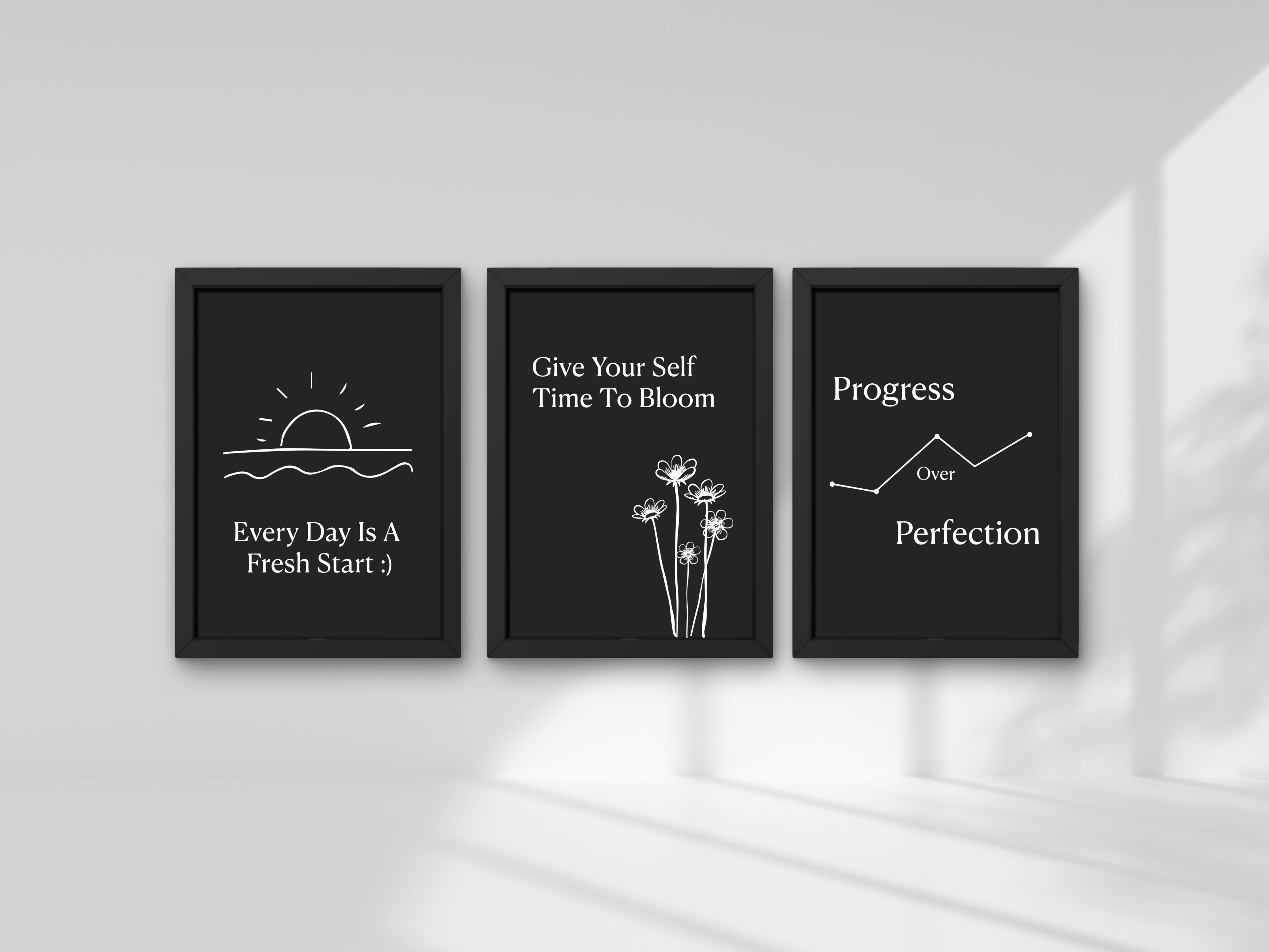 FRAMED "Motivational Abstract Combo" Poster – A4 Size - Motivation Theme