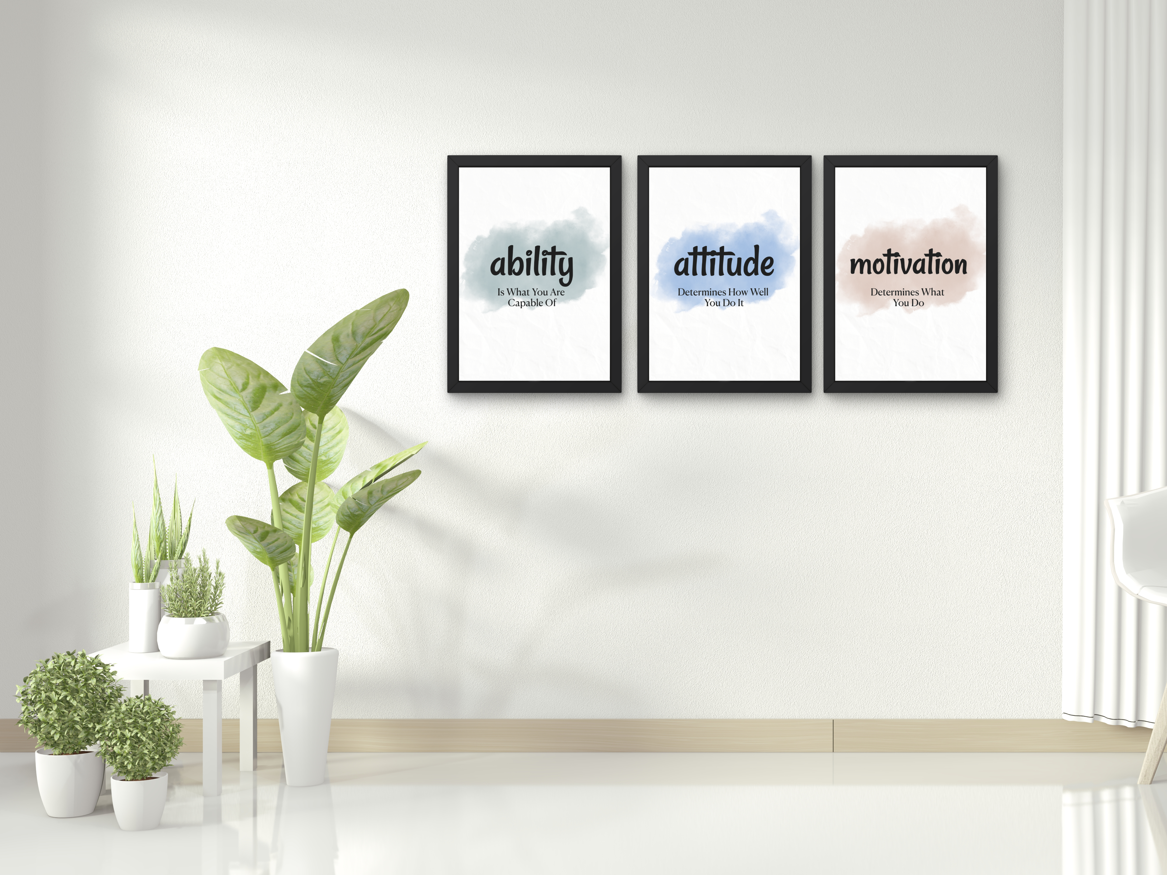 FRAMED "Motivational Combo" Poster – A4 Size - Motivation Theme