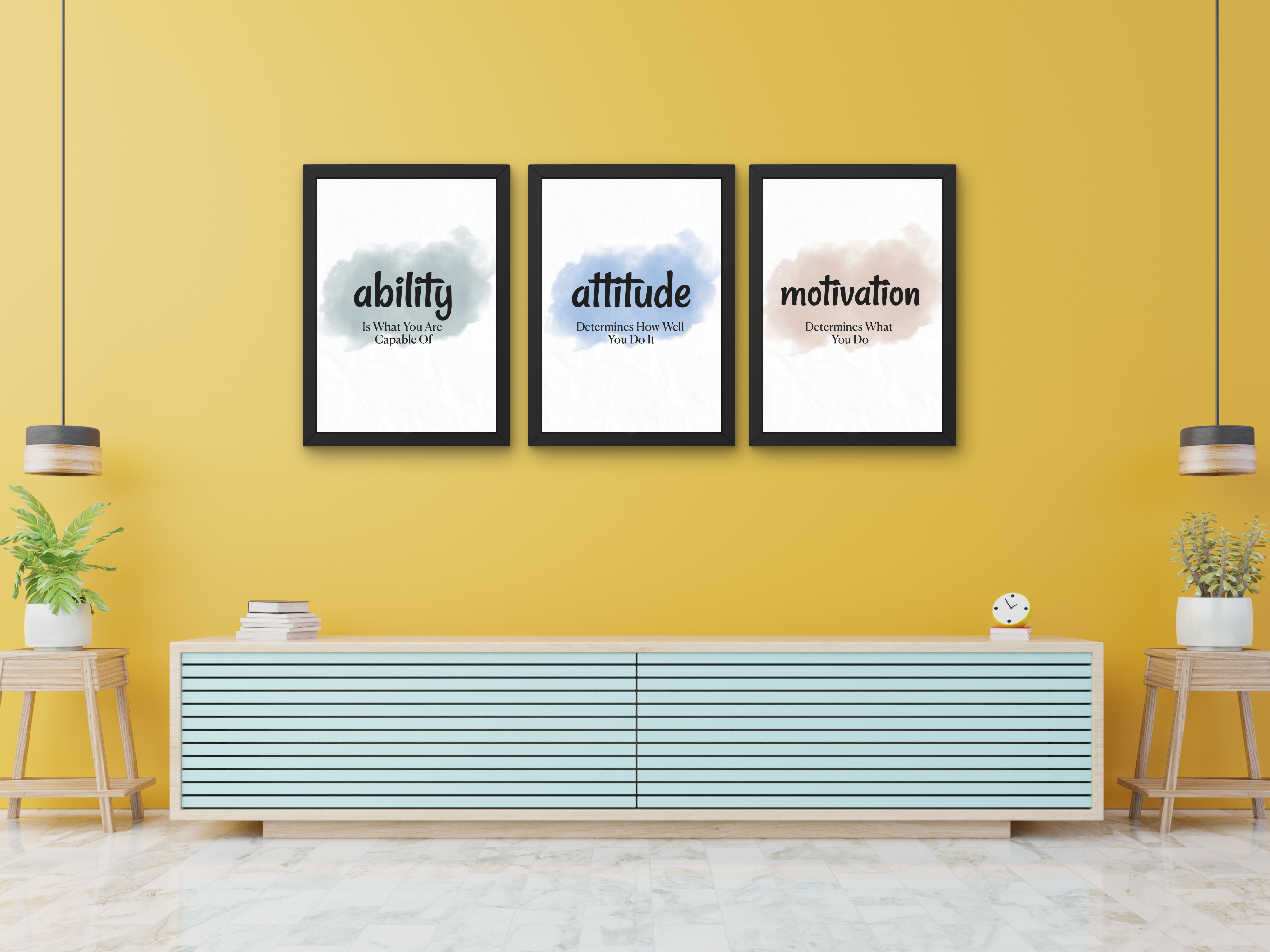 FRAMED "Motivational Combo" Poster – A4 Size - Motivation Theme