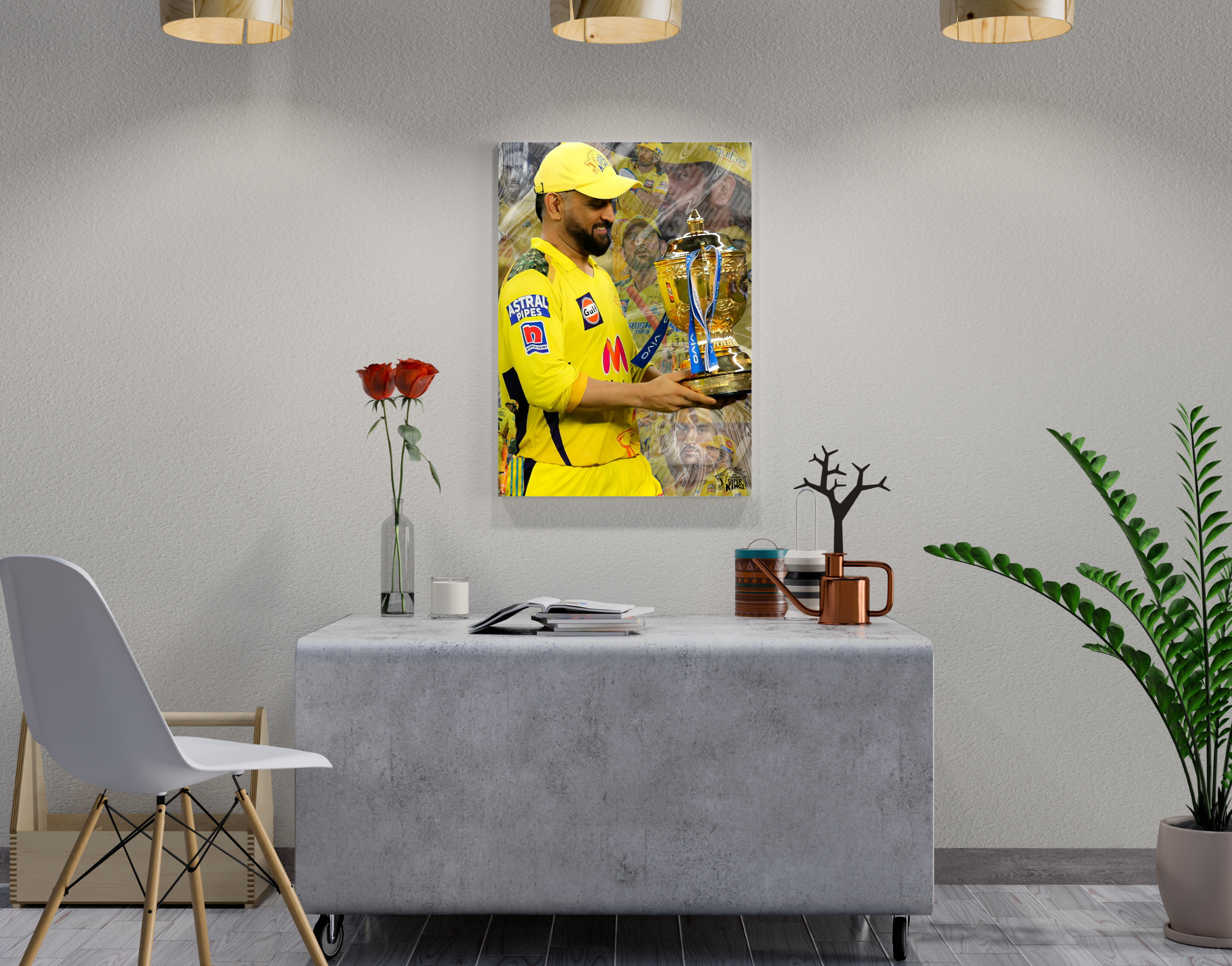 "MSD- The IPL Match Winner"- Shiny & Sturdy Metallic Poster Art That Pops & Sticks