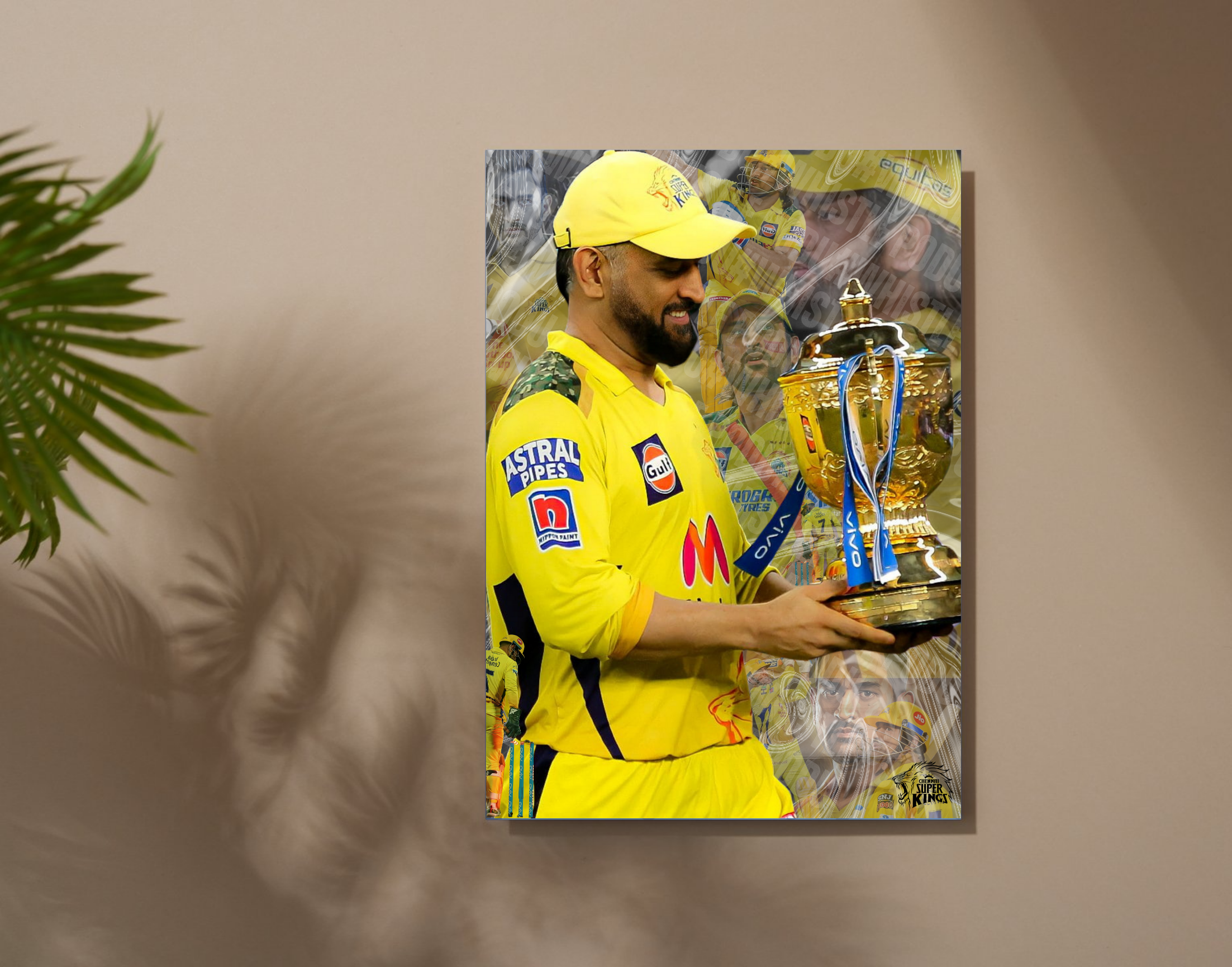 "MSD- The IPL Match Winner"- Shiny & Sturdy Metallic Poster Art That Pops & Sticks