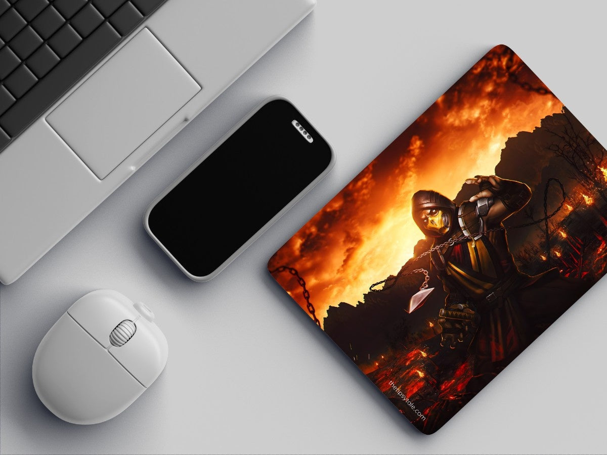 "SCORPION MORTAL KOMBAT" Mousepad Enhance Your Workspace with Style