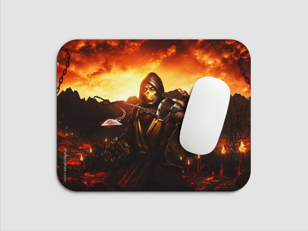 "SCORPION MORTAL KOMBAT" Mousepad Enhance Your Workspace with Style