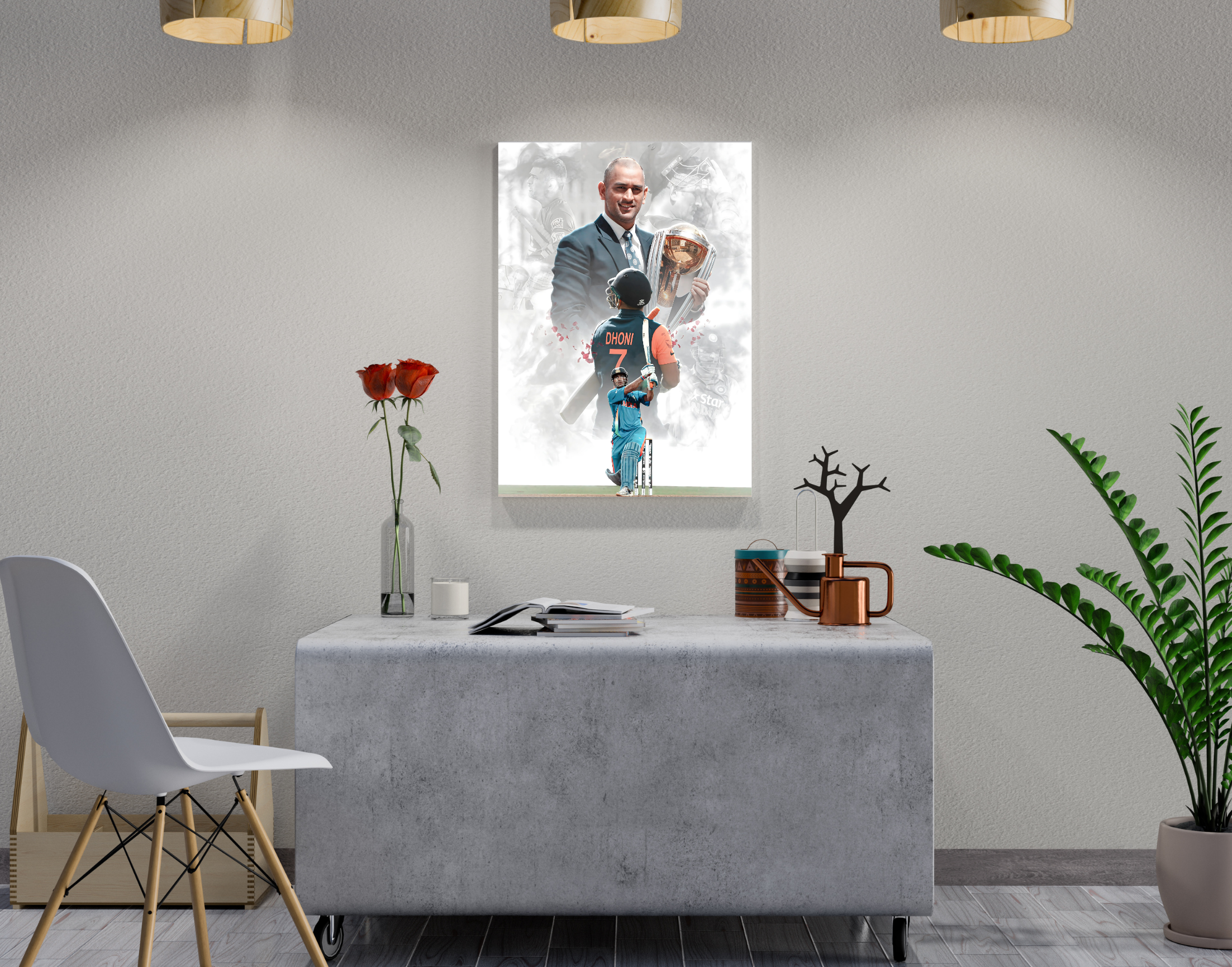 "Dhoni: The Captain Cool"- Shiny & Sturdy Metallic Poster Art That Pops & Sticks