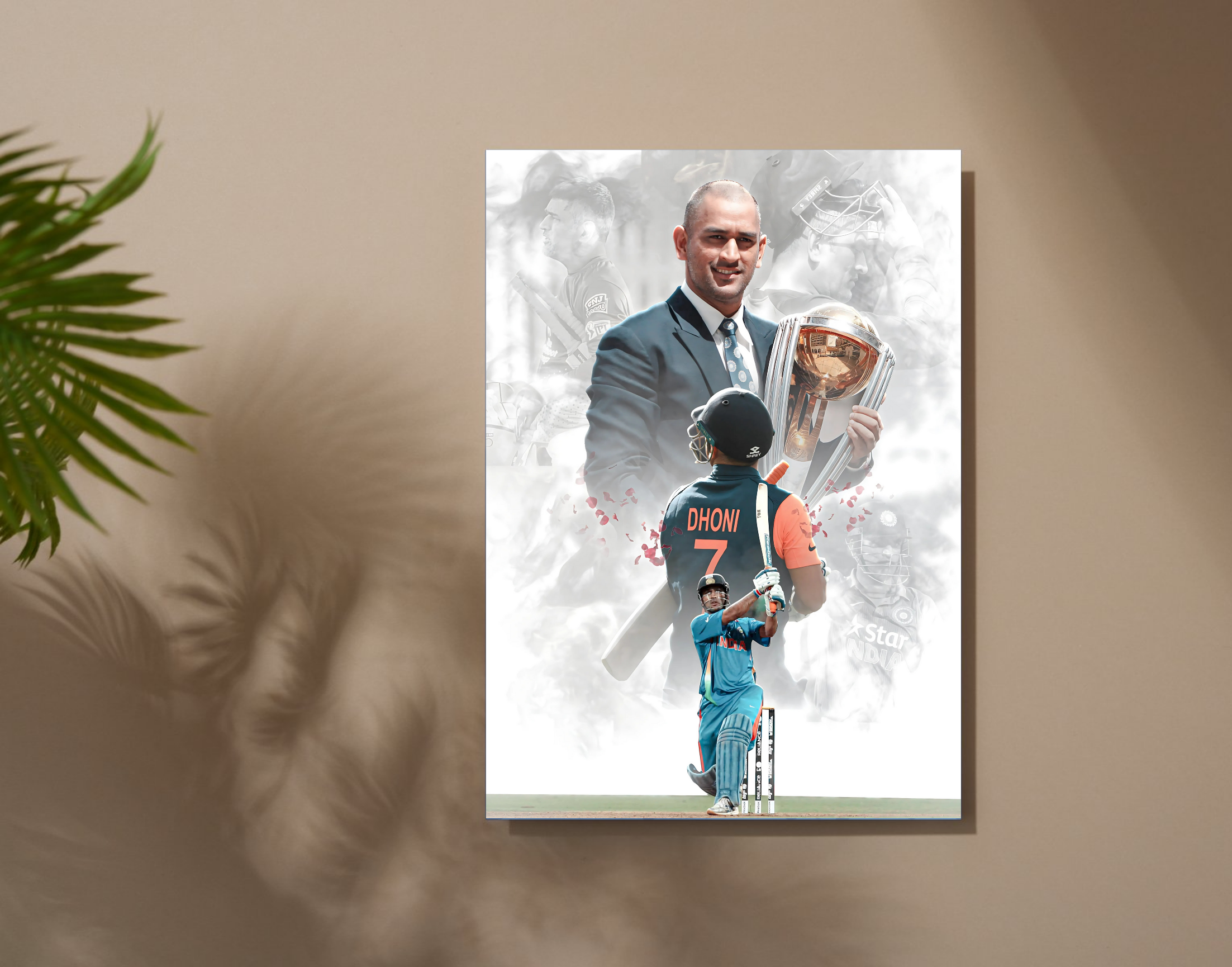 "Dhoni: The Captain Cool"- Shiny & Sturdy Metallic Poster Art That Pops & Sticks