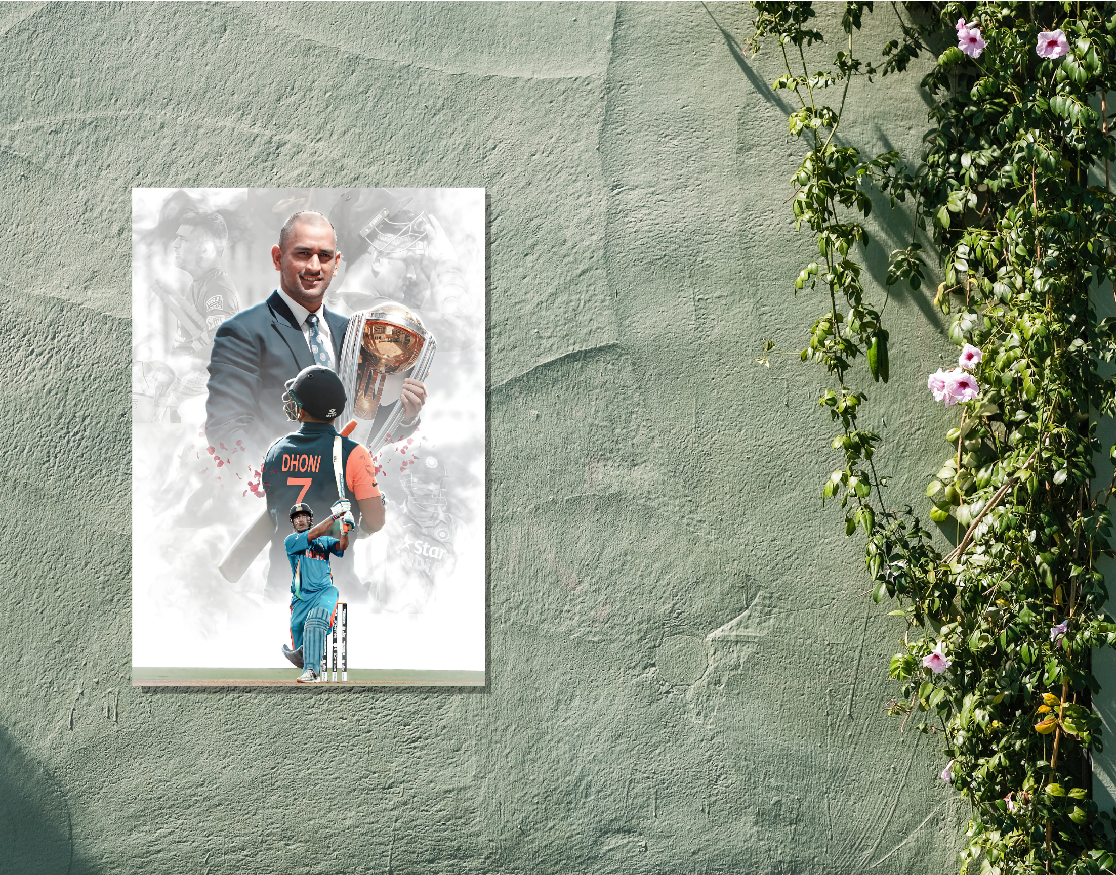 "Dhoni: The Captain Cool"- Shiny & Sturdy Metallic Poster Art That Pops & Sticks