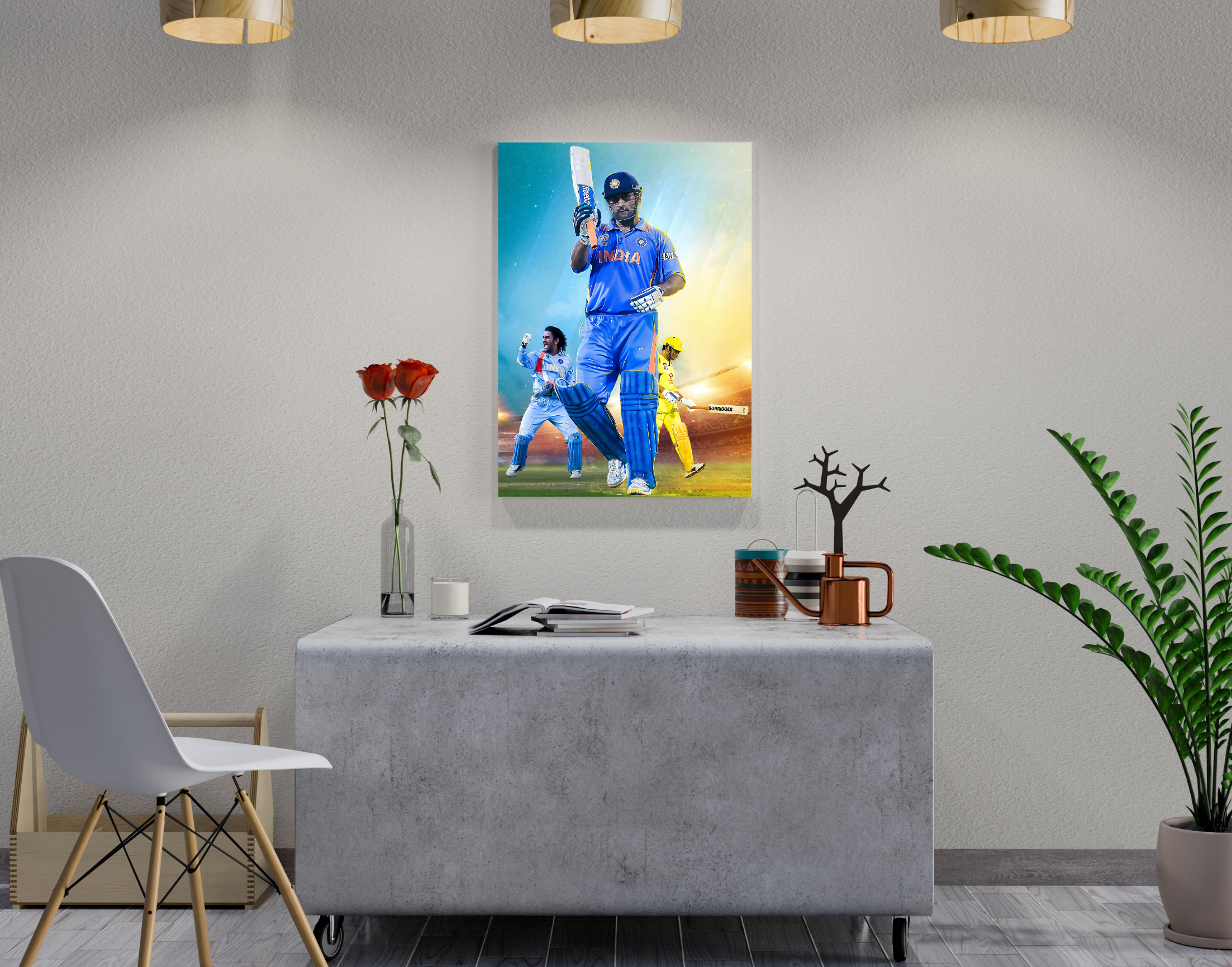 "Dhoni: The Mastermind"- Shiny & Sturdy Metallic Poster Art That Pops & Sticks