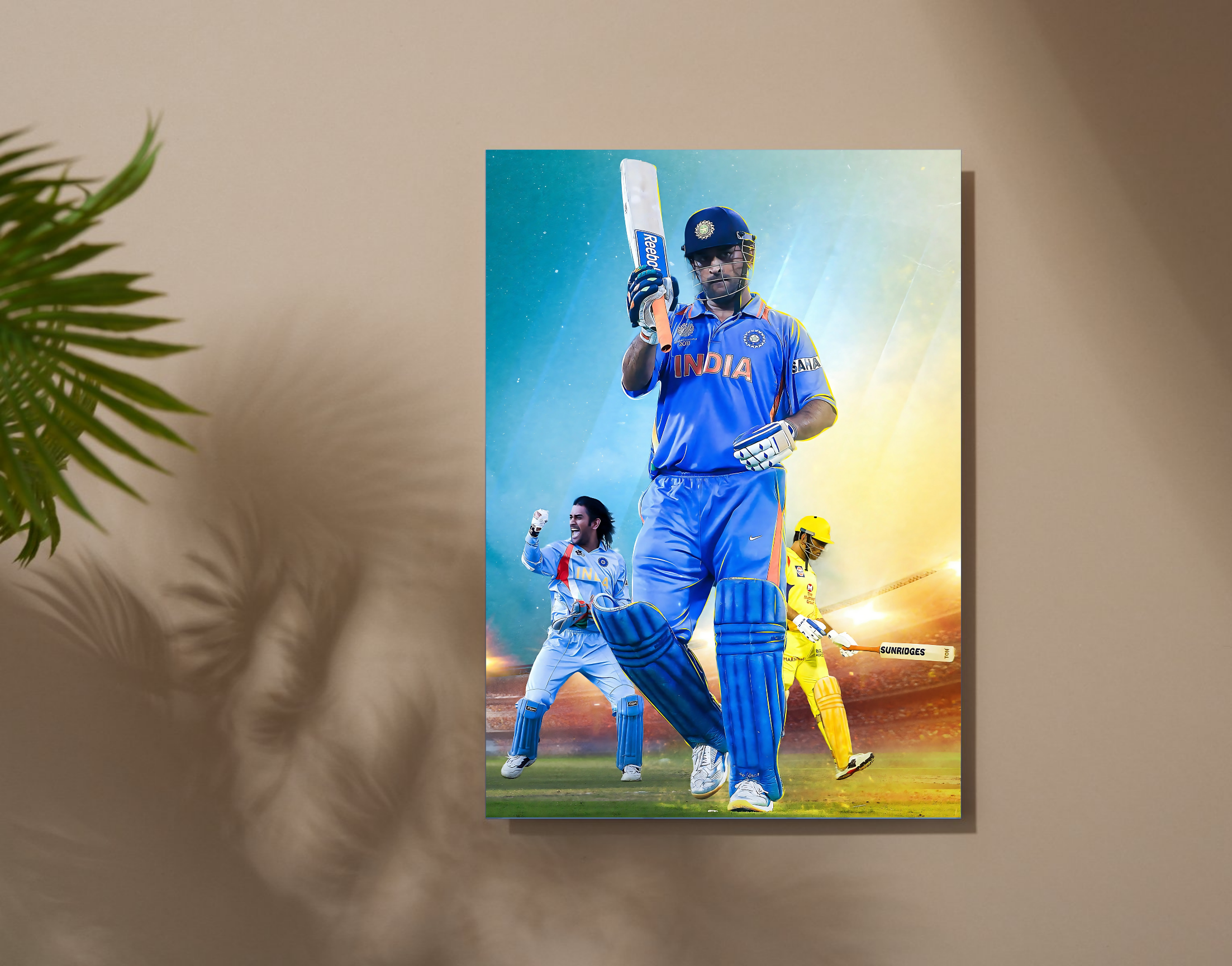 "Dhoni: The Mastermind"- Shiny & Sturdy Metallic Poster Art That Pops & Sticks
