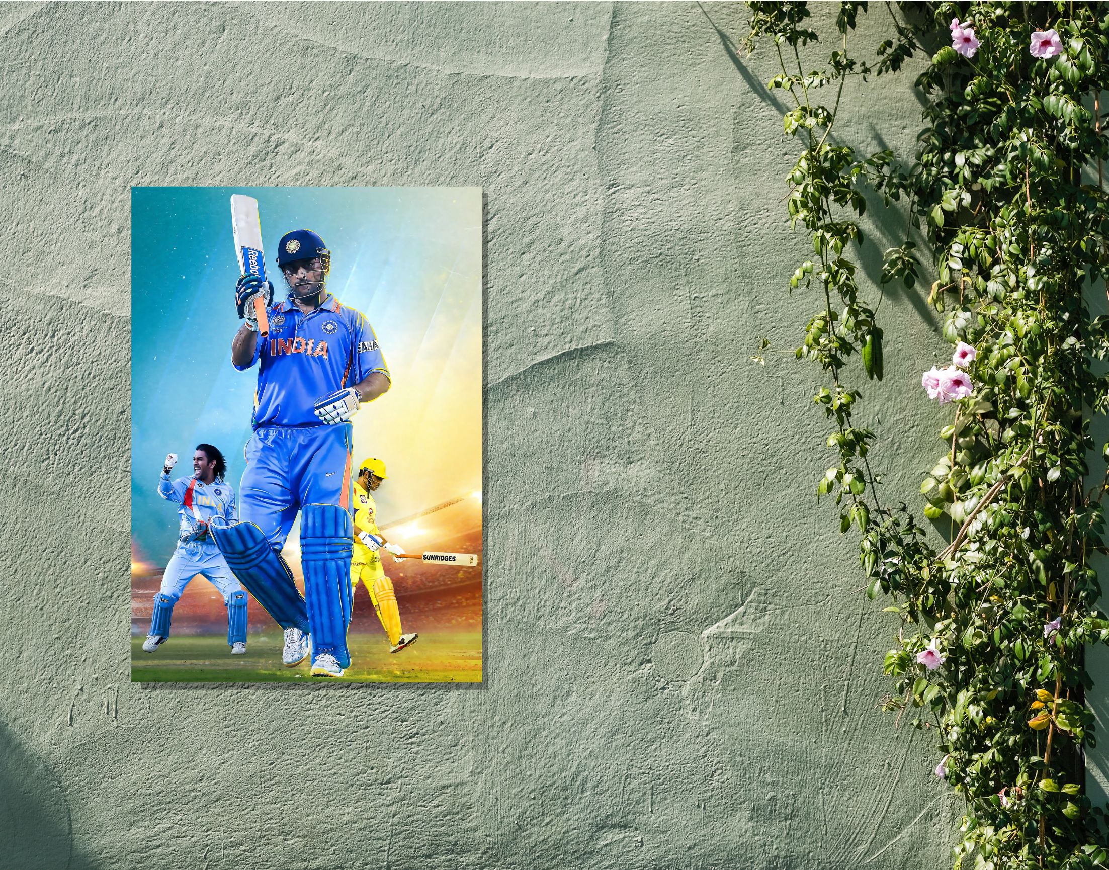 "Dhoni: The Mastermind"- Shiny & Sturdy Metallic Poster Art That Pops & Sticks