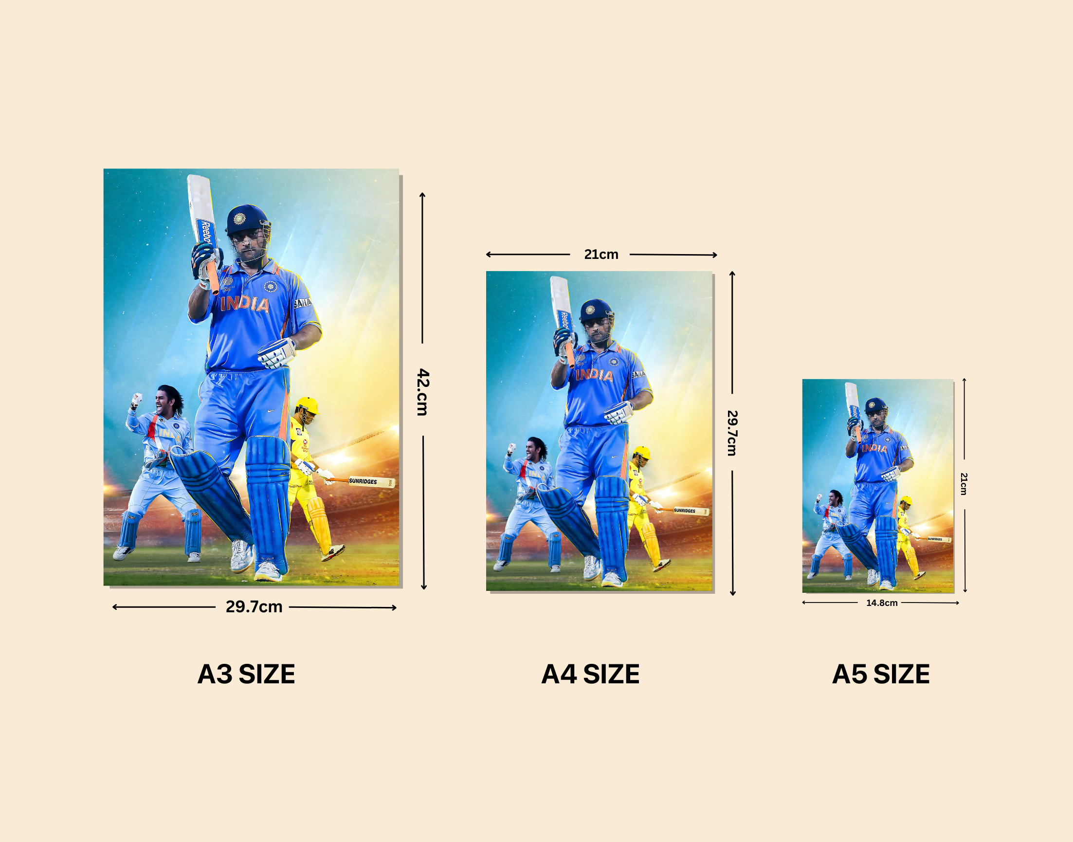 "Dhoni: The Mastermind"- Shiny & Sturdy Metallic Poster Art That Pops & Sticks