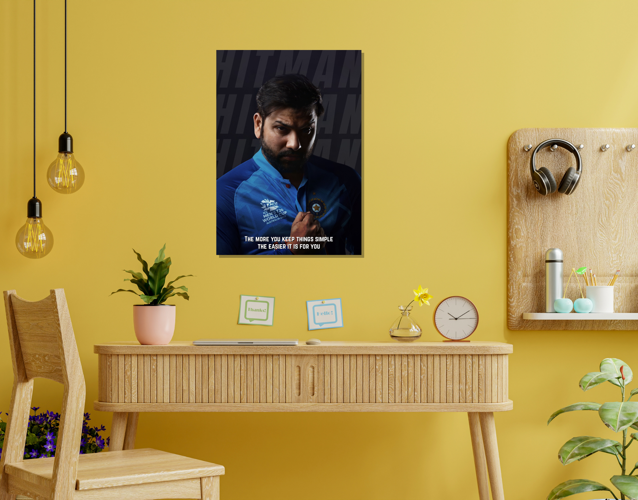 "Rohit Sharma: Shaana"- Shiny & Sturdy Metallic Poster Art That Pops & Sticks