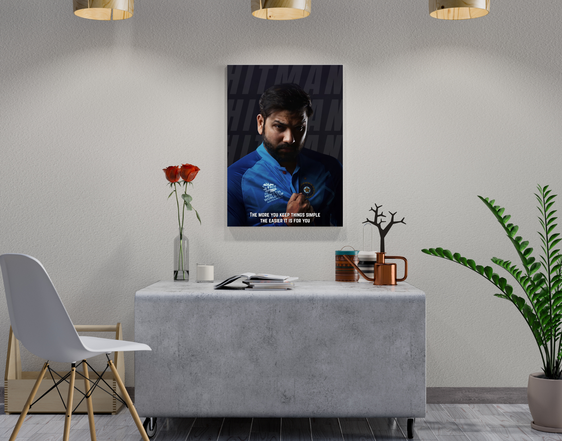 "Rohit Sharma: Shaana"- Shiny & Sturdy Metallic Poster Art That Pops & Sticks