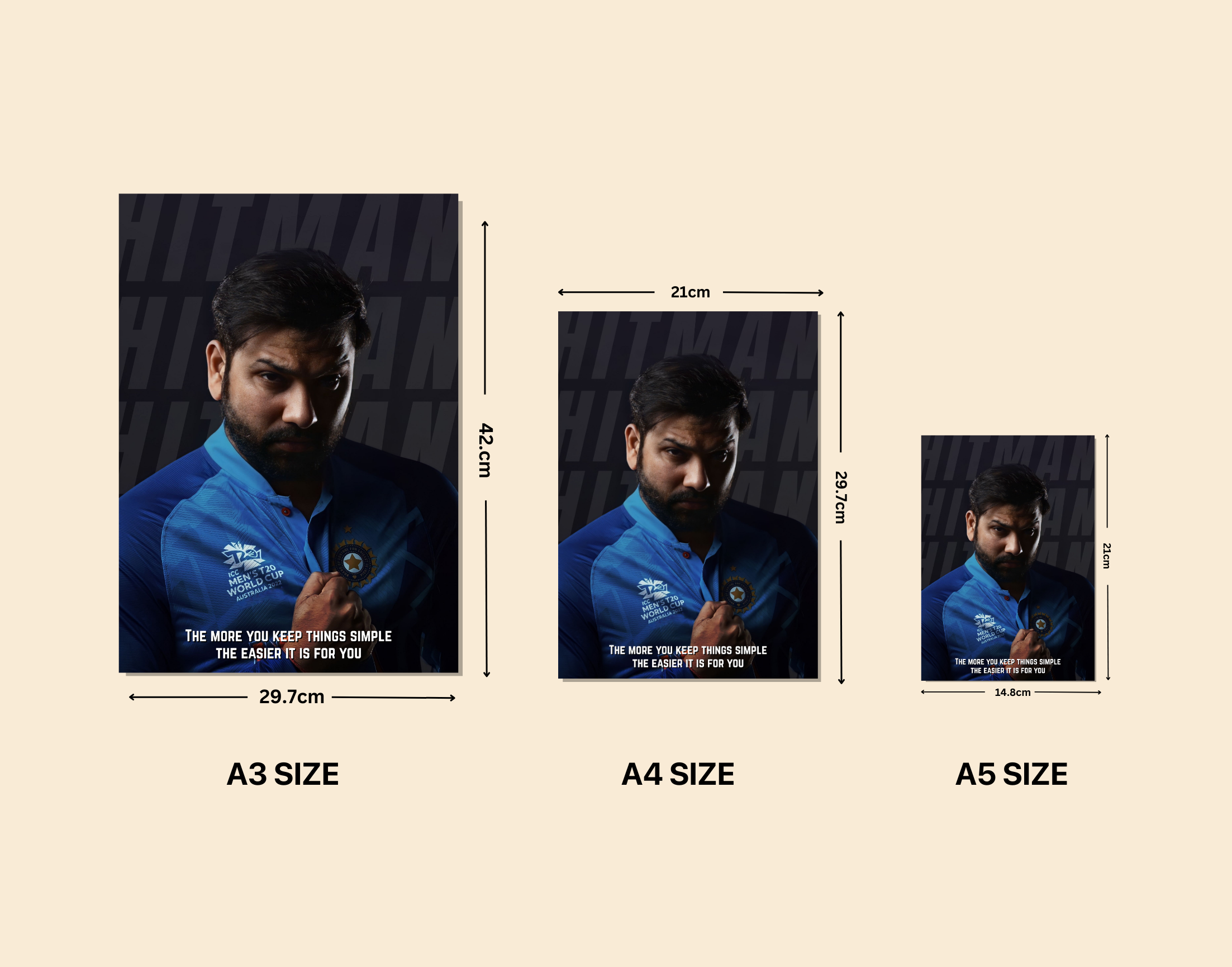 "Rohit Sharma: Shaana"- Shiny & Sturdy Metallic Poster Art That Pops & Sticks