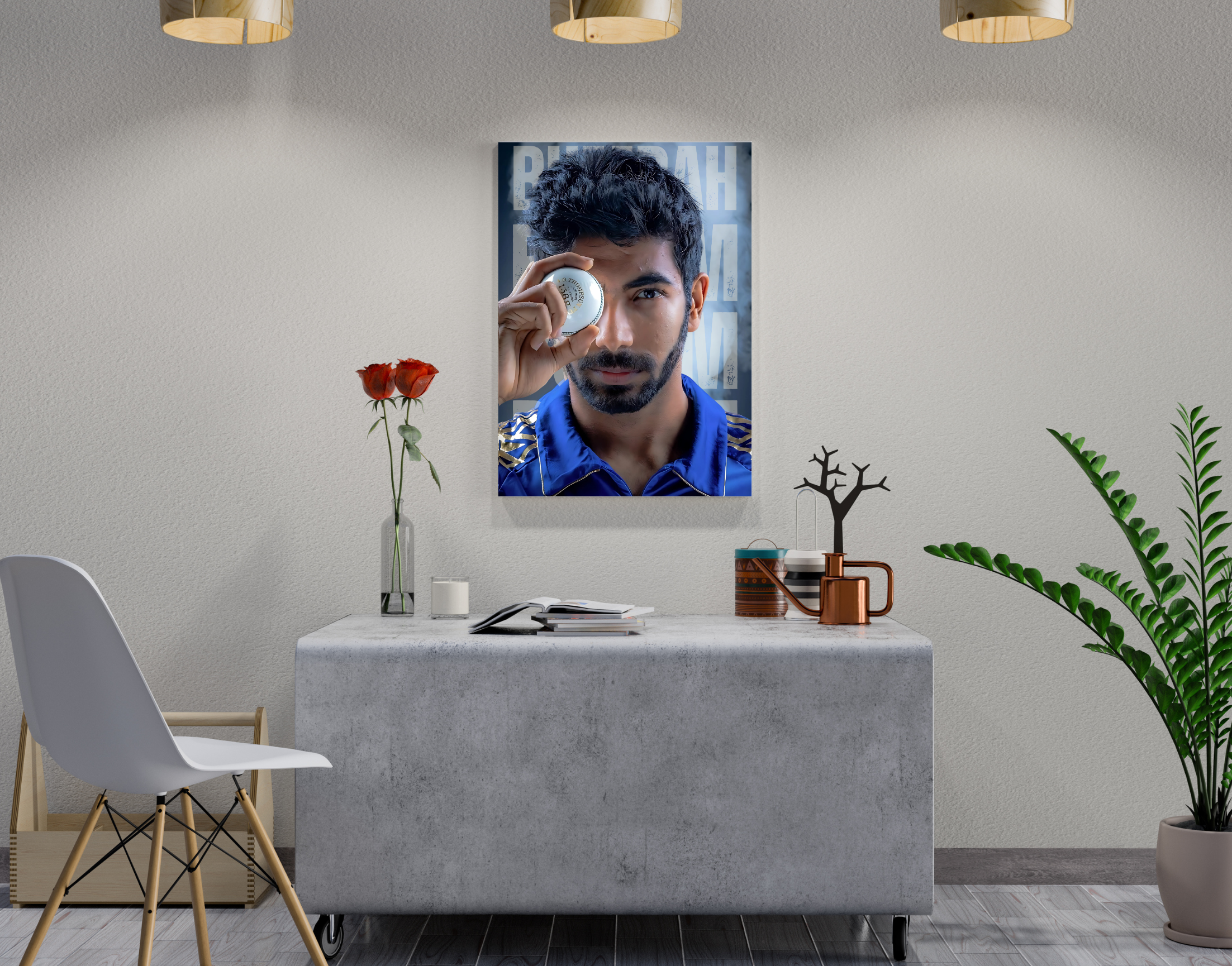 "Jasprit Bumrah Indian cricketer"- Shiny & Sturdy Metallic Poster Art That Pops & Sticks