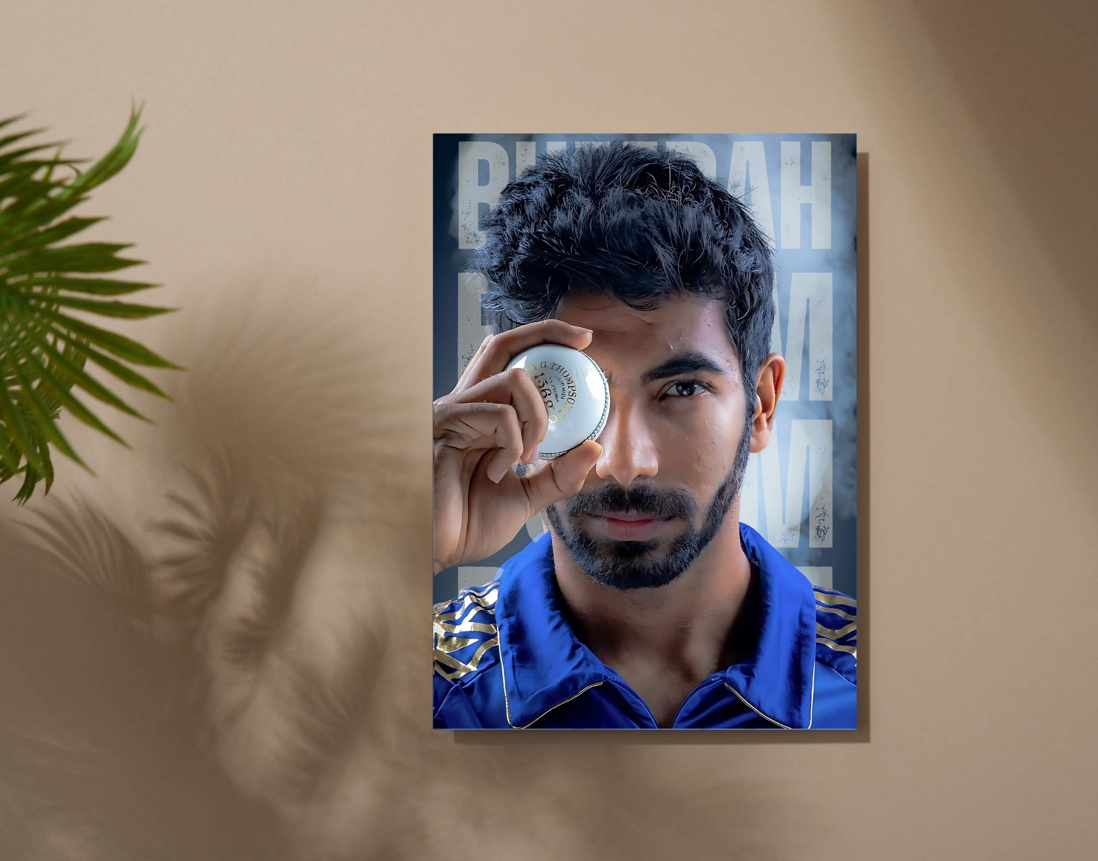"Jasprit Bumrah Indian cricketer"- Shiny & Sturdy Metallic Poster Art That Pops & Sticks