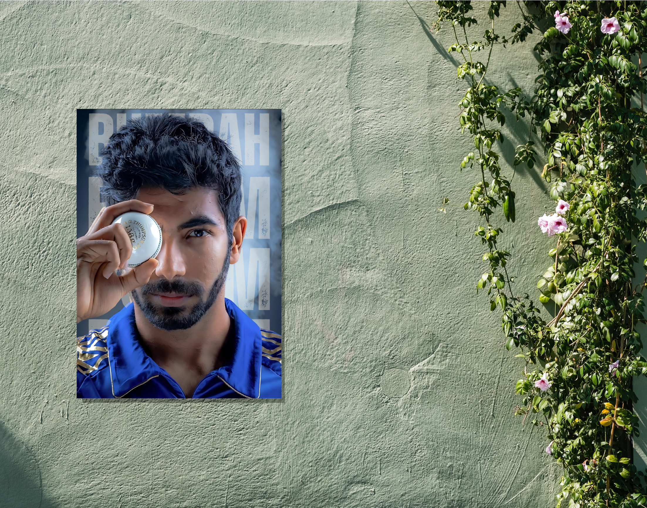 "Jasprit Bumrah Indian cricketer"- Shiny & Sturdy Metallic Poster Art That Pops & Sticks
