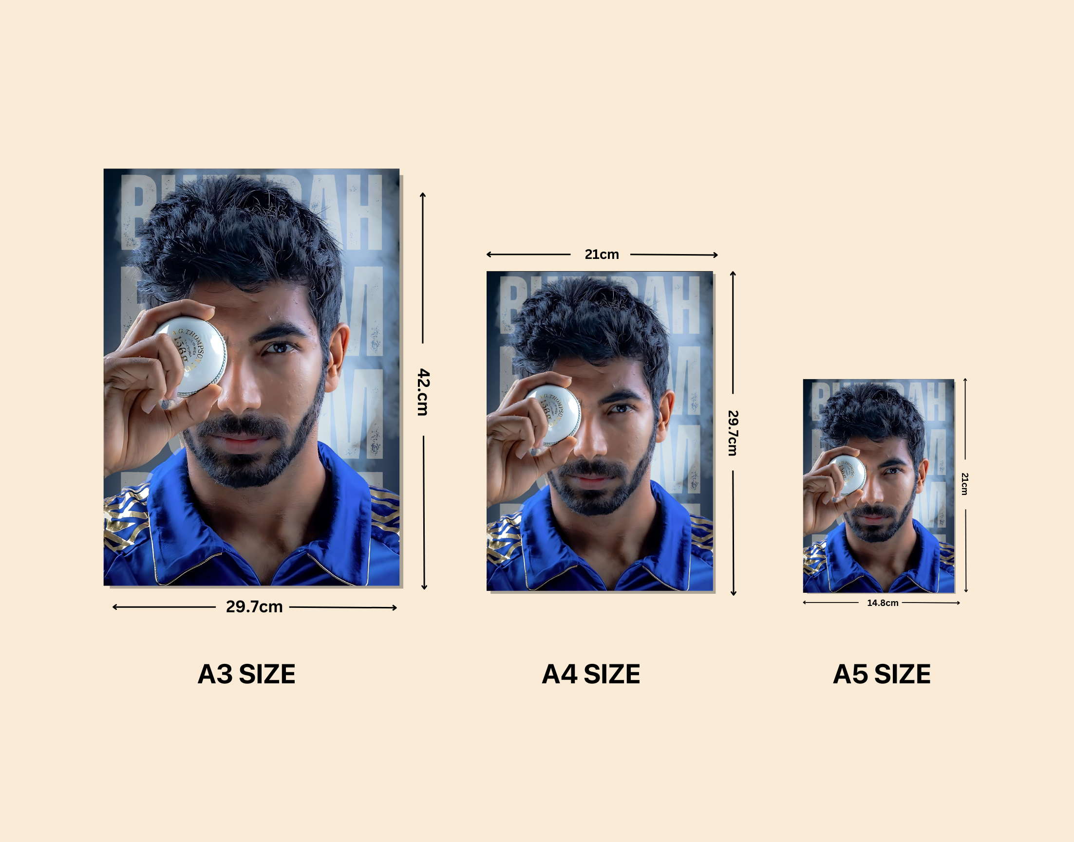 "Jasprit Bumrah Indian cricketer"- Shiny & Sturdy Metallic Poster Art That Pops & Sticks